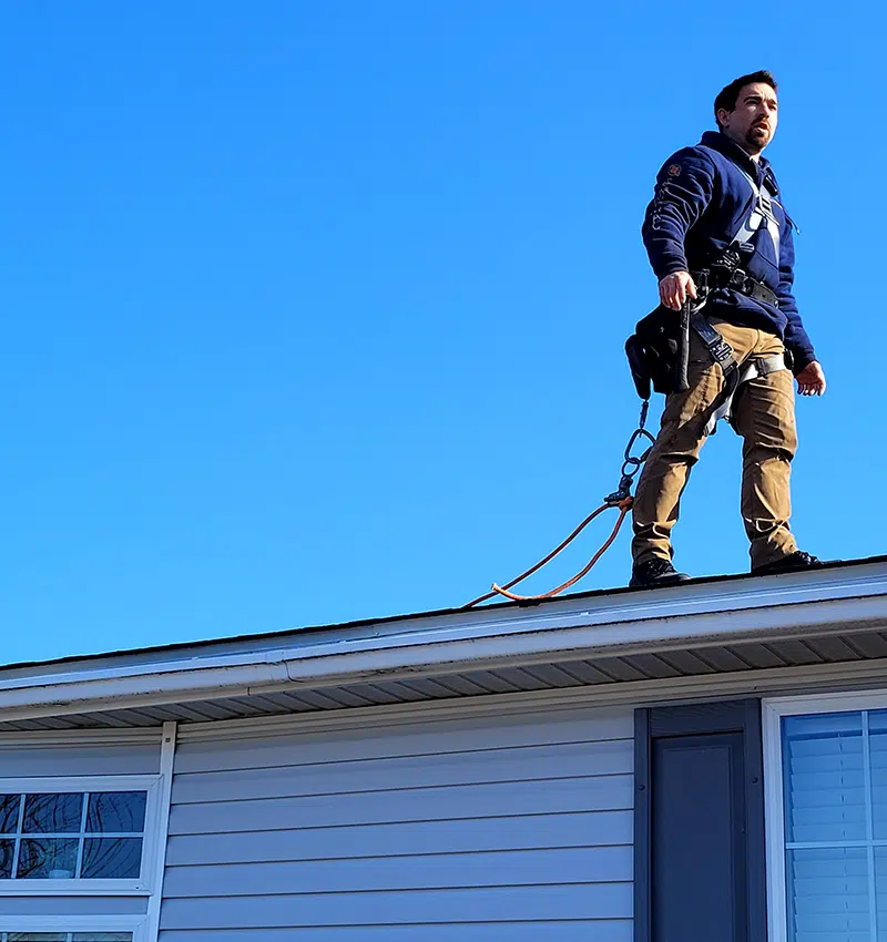 Sunnymac employee on roof