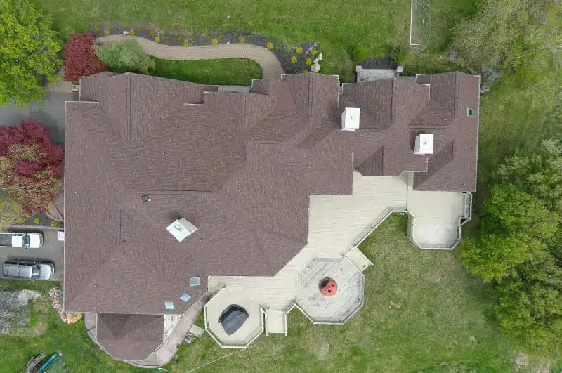 aeriel view of roof