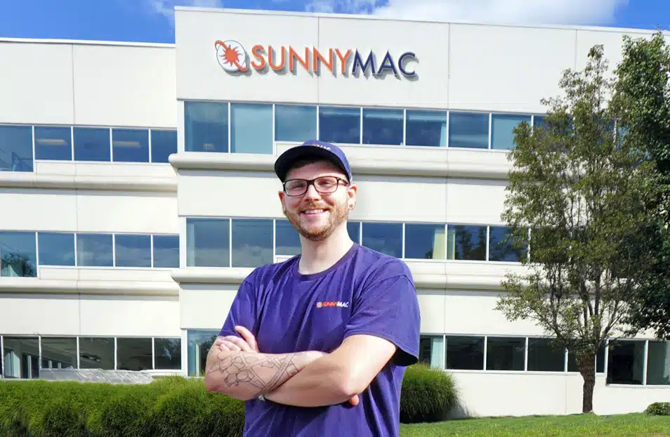 mike krezdorn standing in front of sunnymac headquarters